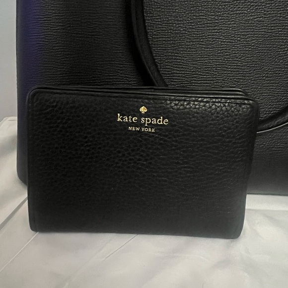 Kate Spade Darcy Black Leather Tote Bag & Wallet - Picture 4 of 10